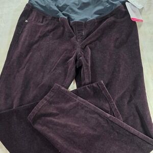 Isabel Maternity by Ingrid & Isabel Purple Corduroy Skinny Pants Crossover Panel